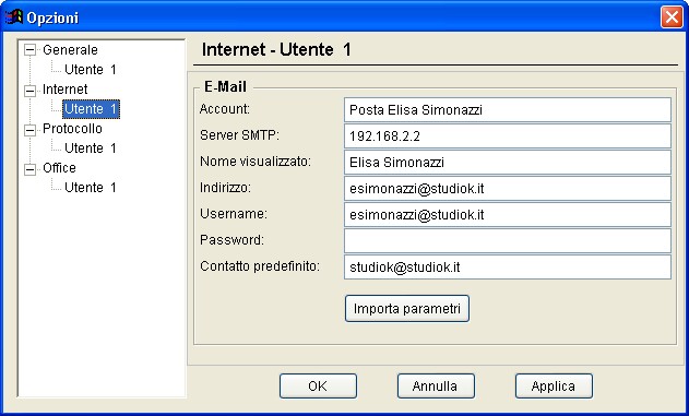 opzioni - internet